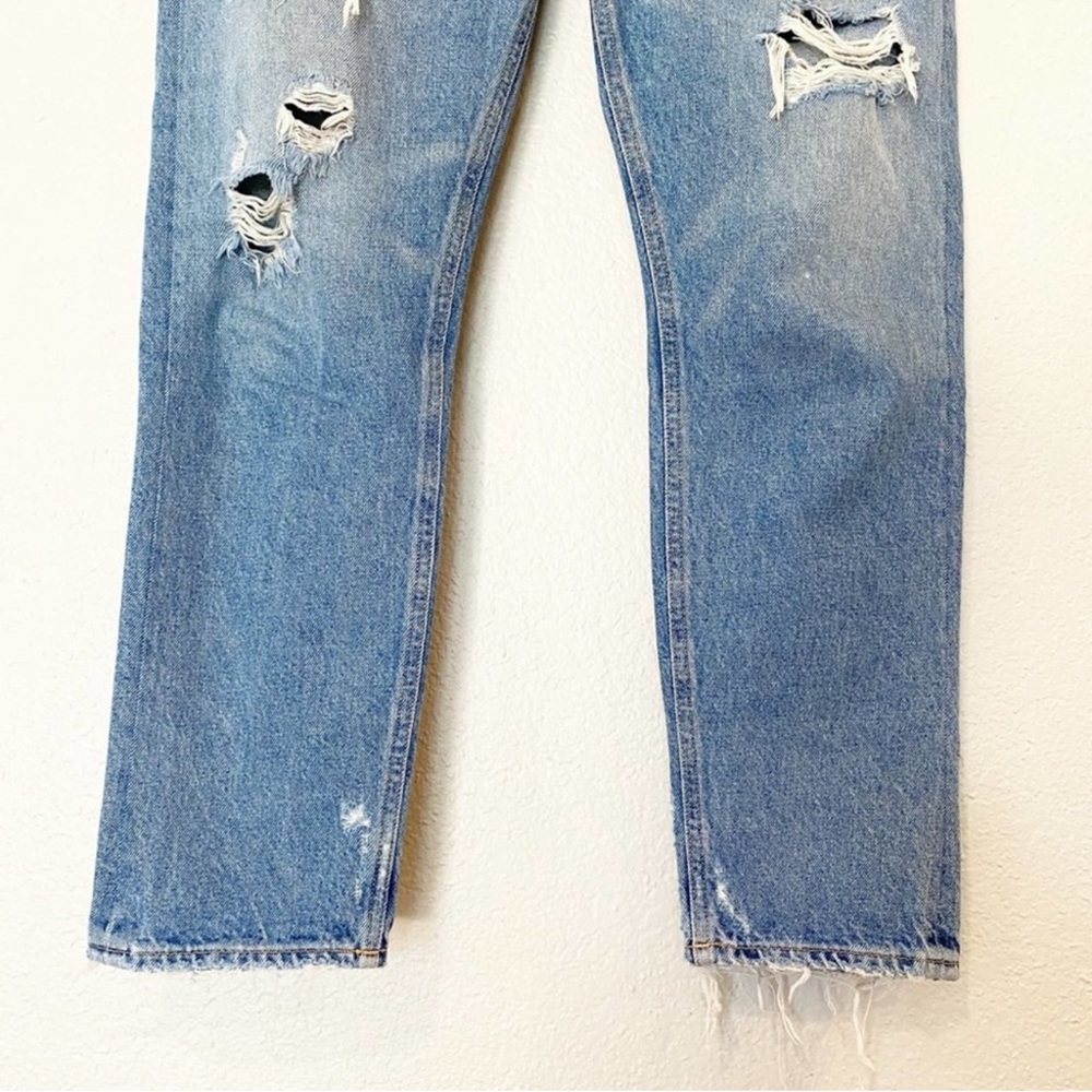 Agolde Jamie High Rise Classic Distressed Jeans Button Fly Size 28 - Picture 8 of 9